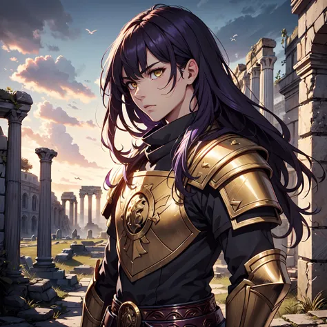 Ultra High Definition,
Ultra High Quality,
Hyper Definition,
Hyper Quality,
Hyper Detailed,
Extremely Detailed,
Perfectly Detailed,
8k,
1 Boy,
Long Purple Hair,
Under Cut Hairstyle,
Solid Yellow Eyes,
Handsome,
Armored With Roman Emperor Armor,
Ancient Rom...