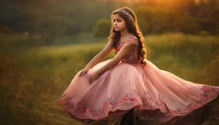 Masterpiece,best quality portrait of girl wearing long frock