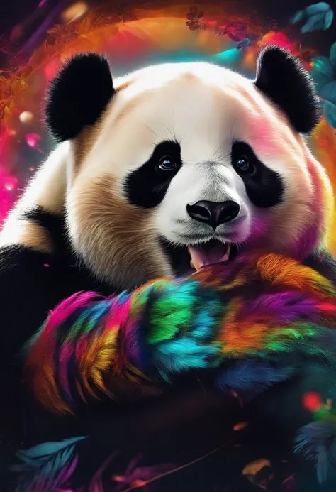 panda de fone agressivo para perfil do youtube