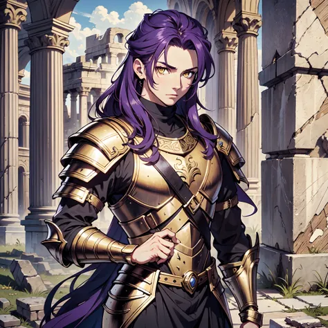 Ultra High Definition,
Ultra High Quality,
Hyper Definition,
Hyper Quality,
Hyper Detailed,
Extremely Detailed,
Perfectly Detailed,
8k,
1 Boy,
Long Purple Hair,
Under Cut Hairstyle,
Solid Yellow Eyes,
Handsome,
Armored With Roman Emperor Armor,
Ancient Rom...