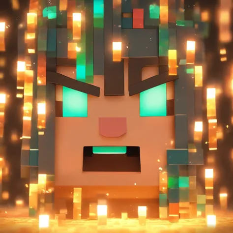 Minecraft: Steve,（Estilo Pixar),Modelo de quarto pequeno aconchegante, Modelo de personagem em miniatura, fonte de luz da direita para a esquerda, Rum lighting, fonte de luz da direita para a esquerda, (ISO distance vision), (de cima para baixo), Realistic...