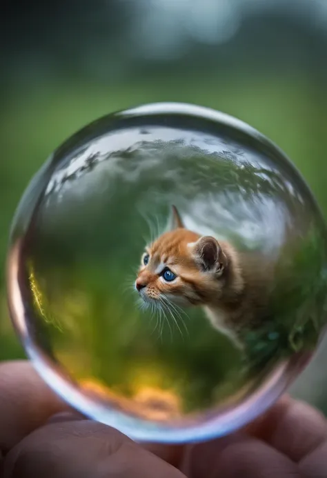 the paw inside the bubble