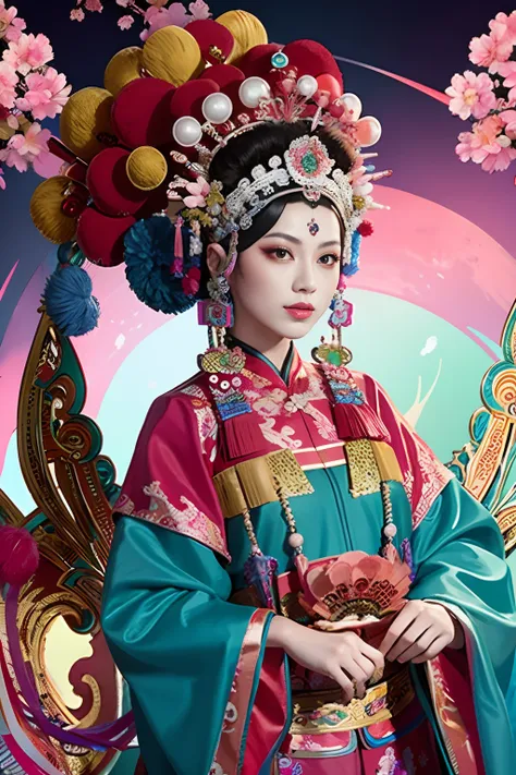 woman in traditional chinese costume，phoenix crown，chinese ghost festival，（tmasterpiece，top quority，best qualtiy，offcial art，bea...