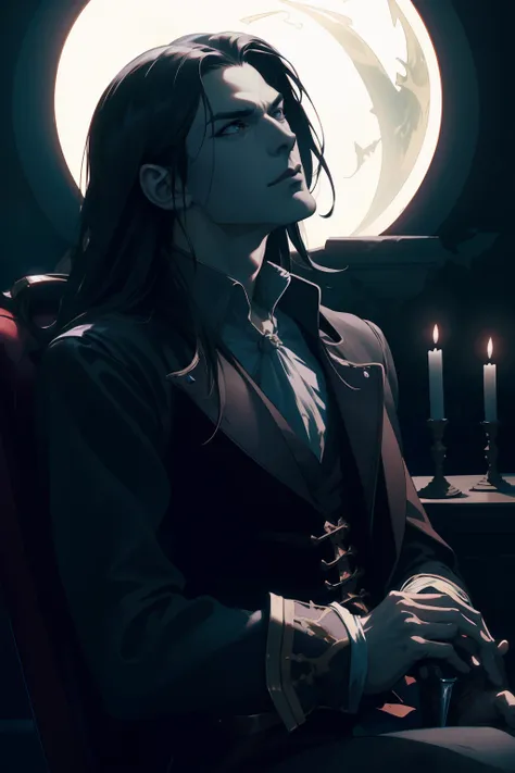 Castlevania Lord of the shadows hyper realistic super detailed Dynamic shot master piece scene cinématique scènes movie Epic Legendary Lord Dracula