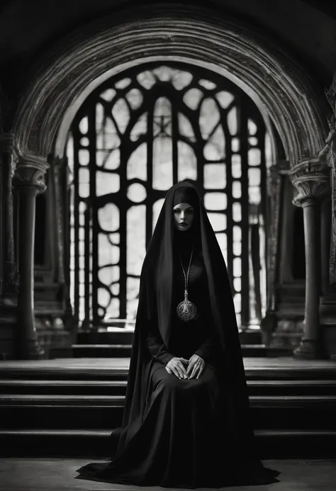 nun sexy/H. G. Giger style/ dark.