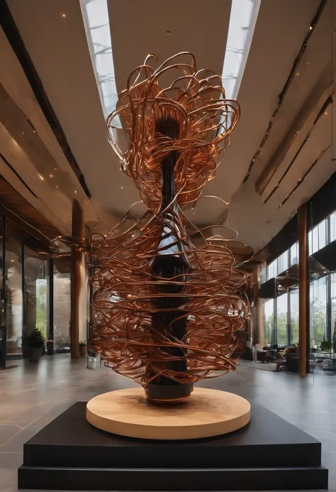 A kinetic sculpture that mimics the movements of the human body, using sensors and motors to create an organic and fluid motion.