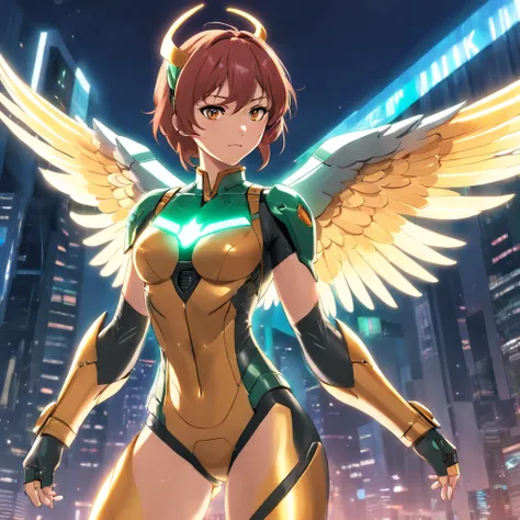 Realistic depiction of an advanced cybersuit, Hawkgirl от DC Comics, Average Breasts