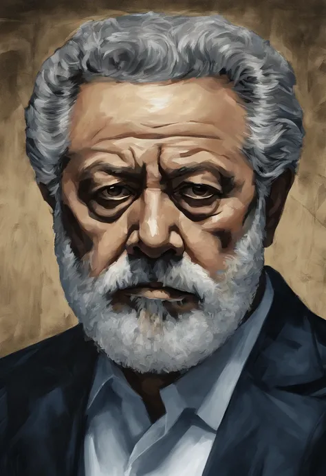 (a detailed portrait:1.1),(charismatic leader, determined expression, confident eyes),presidente lula brasil,(best quality,highres),oil painting,realistic,professional,rich colors,soft lighting,subtle brushstrokes,lush vegetation,traditional attire,strong ...