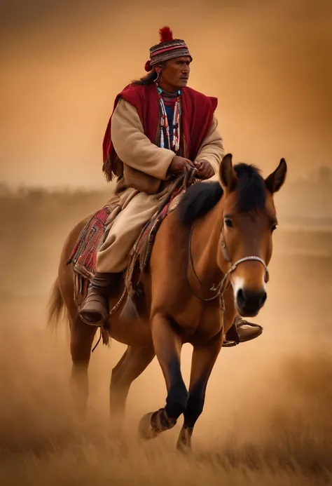 Yamnaya tribesman riding a Przewalskis horse.