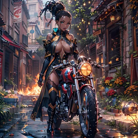 Sun Masterpiece epic deep path equirectangular_360 Urban sunLight girl Heroe Marvel "Storm" Ghost_Rider outfits Beholder ultra realist saturate meticulously intricate ultra pro-photorealistic optimal ultra_high_quality accurate ultra_high_detail ultra_high...