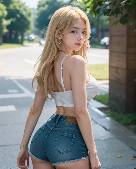 1girl, (Blue Eyes), smiling, (Sana Minatozaki), wide hips, Big Boobs, big ass, (Best Quality, 8k, Masterpiece: 1.3), perfect hands, Clear Focus: 1.2, Perfect Body Beauty: 1.4 , Slender Abs: 1.2, Highly detailed face and skin texture, detailed eyes, double ...