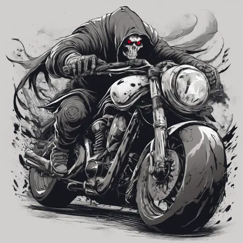 Reaper in, hqr, motorcycle, biker, skull,