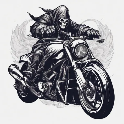 Reaper in, hqr, motorcycle, biker, skull,