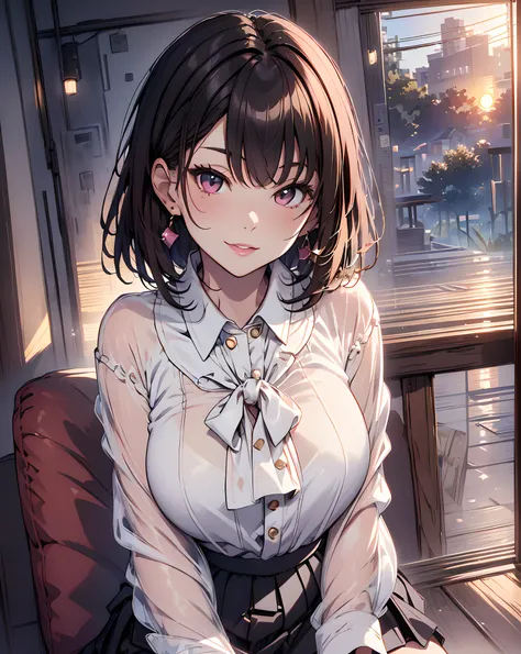 (((head out of frame,close-up lips))), (masterpiece, best quality:1.37), highres, ultra-detailed, ultra-sharp, BREAK, Korean office queen, (((1girl:1.37, solo))), (beautiful anime face, cute face, detailed face), (brown hair, thin hair, short hair, bangs, ...