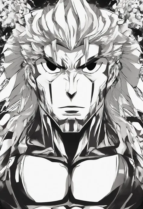 homem musculoso, cabelo preto,olhos azuis, regata branca,Running in the Bleach manga style