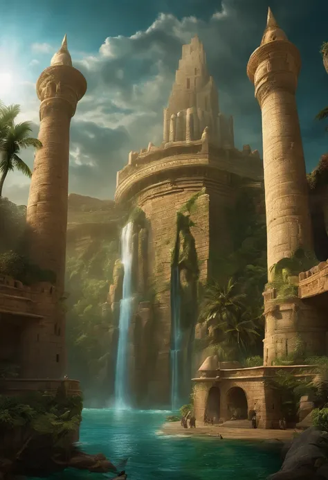 Envision the legendary city of Atlantis, not just as a city, but as a grand fortress of epic proportions. Rising from the depths of the ocean, its towering spires shimmer with a luminescence unique to its ancient and advanced civilization. The walls, made ...