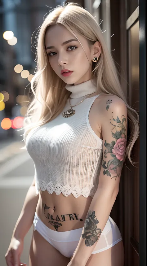 Urban Beautiful Girl College Student，tmasterpiece，Light makeup，Redlip，Silvery hair，Messy long hair，streets background，gracefulness，Elegance。ultra fine detailed，Works of masters，Authentic texture，Cinematic lighting realism，perfect works，8K，k hd，Delicate fac...