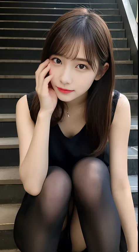 (((32ｋ,high detal,high-detail、​masterpiece,Attention to detail,full body Esbian,独奏))),Raw photo & realistic atmosphere,beautiful dark blue eyes,Detailed mouth,Glossy lips,Detailed eyebrows,Eyes drawn in detail with soft white skin that shines in every deta...