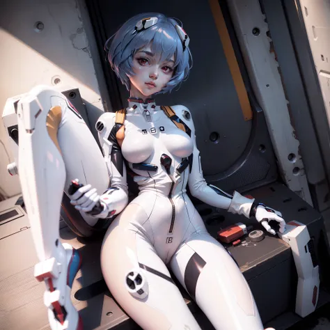 Rei Ayanami、plugsuit、sexypose、Ultra mini skirt