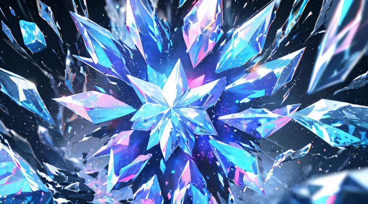 ((Best Quality, 8K, Masterpiece: 1.3)), A macro photograph of crystal formations, revealing a dazzling array of crystalline textures and colors.