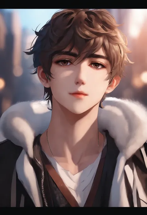 Change background Anime handsome boy realistic face 8k ultra realistic