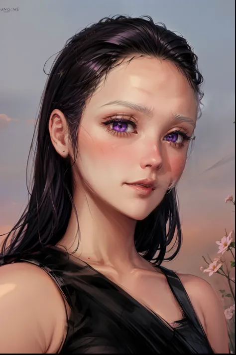 realistic, 1girl, white hair, purple eyes, glowing eyes, crop top, skirt, parted lips, blush, night, flowers, sun, sunlight,