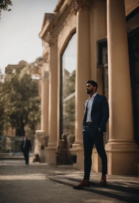 arafed man standing in front of a building with a sign that says guidance college, at college, jayison devadas, taken with sony a7r camera, taken with sony alpha 9, photo taken with sony a7r camera, very clear picture, taken with canon 8 0 d, captured with...