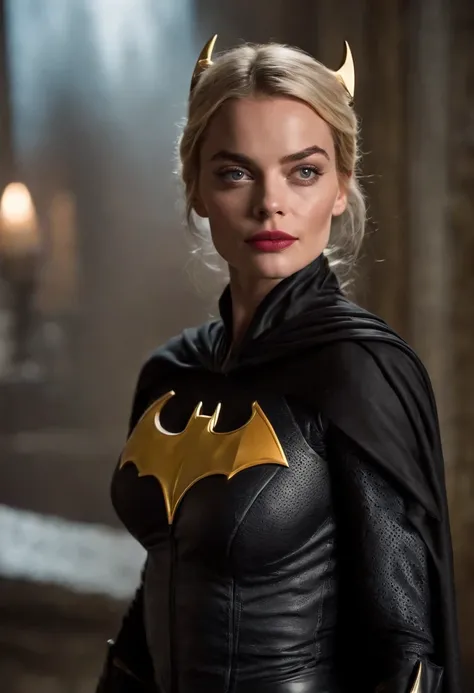 Margot Robbie, vestida como Batgirl