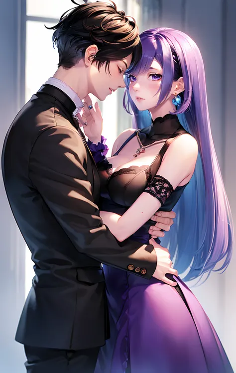 masterpiece, top-quality, 2Others, ((Male couple)), 1 man and 1,, Adults, Height difference, different fashion, different color, finely eye and detailed face, intricate detailes, Casual clothing, Oversized shirt, Modern urban streets, A smile, Happiness, ...
