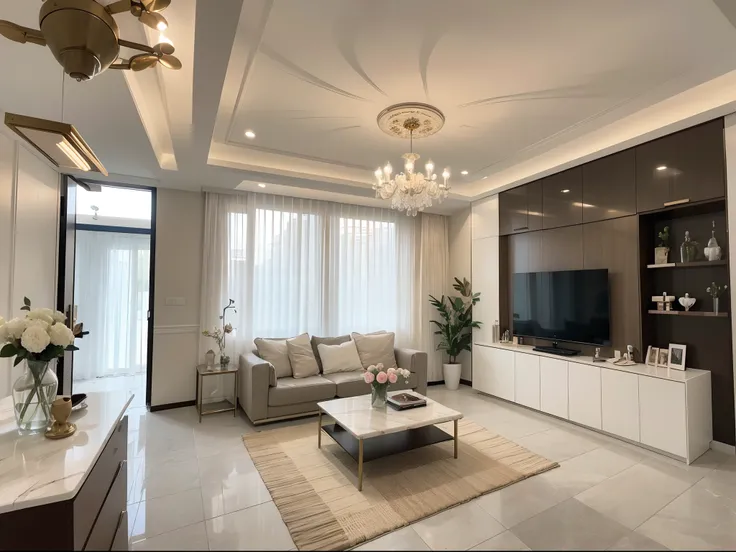 ，masterpiece, best quality，8k, ultra highres，Dancing Dreams in this gorgeous and mysterious duplex suite，Everything seems to be shrouded in magic。Open the door，The vision is clear，The spacious living room spreads out，Every place is a masterpiece of art。Cry...