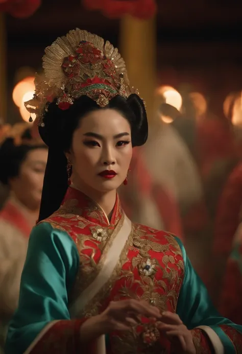 cinematic still, film by Martin Scorsese, beijing opera on show --ar 235:100