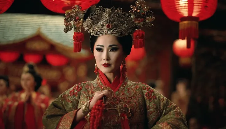 cinematic still, film by Martin Scorsese, beijing opera on show