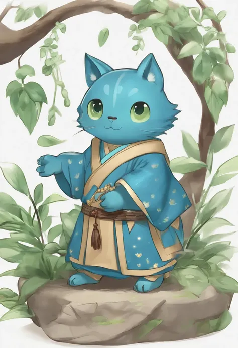 「Draw a yokai character。The characters name is『Midoron』is。Midoron has a round and cute appearance.、has a green body。His eyes are big and gentle、It shines like a drop of water。Midoron has the power to purify water and natural things.、That power manifests it...