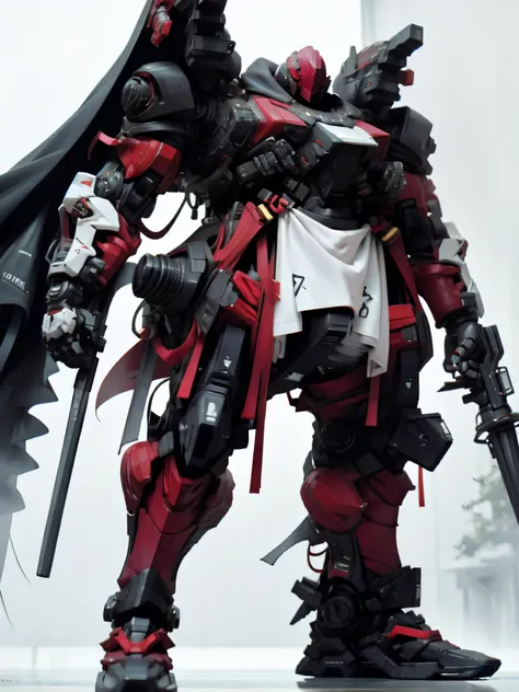 Spawn techwear style, hyper details armo, big chain, big cape tearing, big massive guns, hell background,