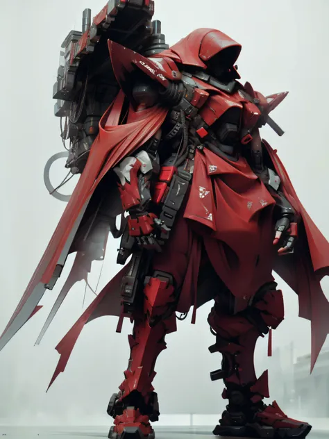 Spawn techwear style, hyper details armo, big chain, big cape tearing, big massive guns, hell background,