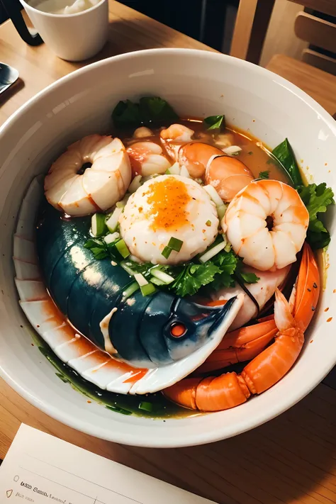 Seafood bowl eater live-action photo