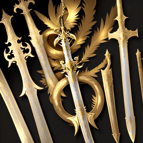 Holy Sword，Sword of Light，Durandal，Exquisite weapons，a sword，golden colored，shine