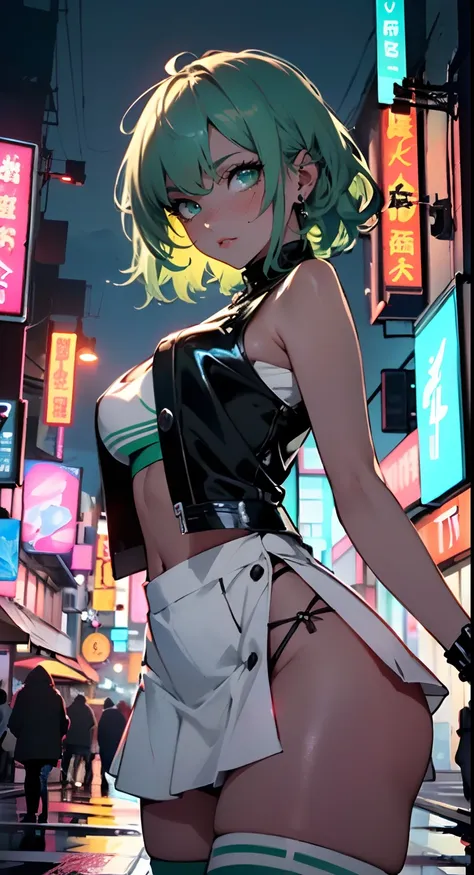 Girl Youku anchor,(((1girll))),((Extremely cute and beautiful green curly hair anime girl walking down the street)),

(short breasts:1.4),(((Green curls:1.35,Very curly hair,Colored inner hair,Ear breathing,Short hair))),((Green eyes:1.3,Upturned eyes:1.3,...