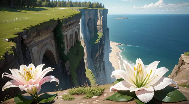 Lilies on the cliffs