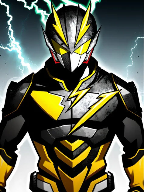 Lightning background，Yellow Kamen Rider