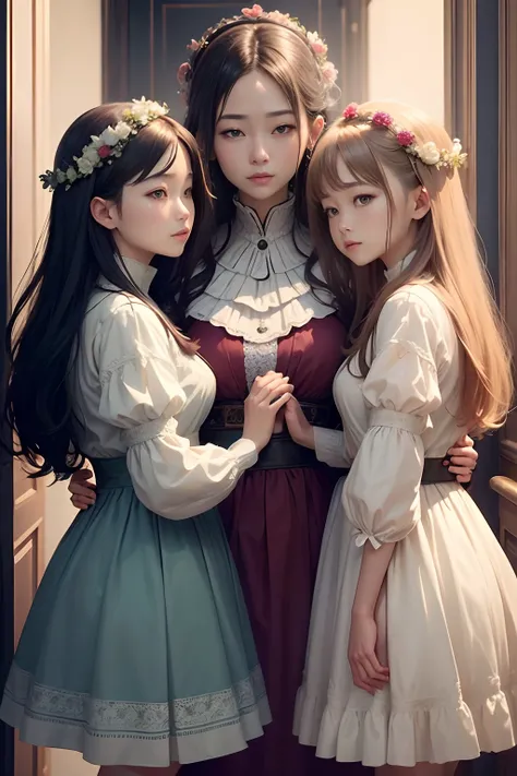 (​masterpiece、top-quality、top-quality、Official art、Beautifully Aesthetic:1.2)、(Three Maidens)、ighly detailed、colourfull、highestdetailed、Official art、Unity8k wallpapers、ultra-detailliert、Beautifully Aesthetic、Beautiful fece、​masterpiece、top-quality、Three Wo...