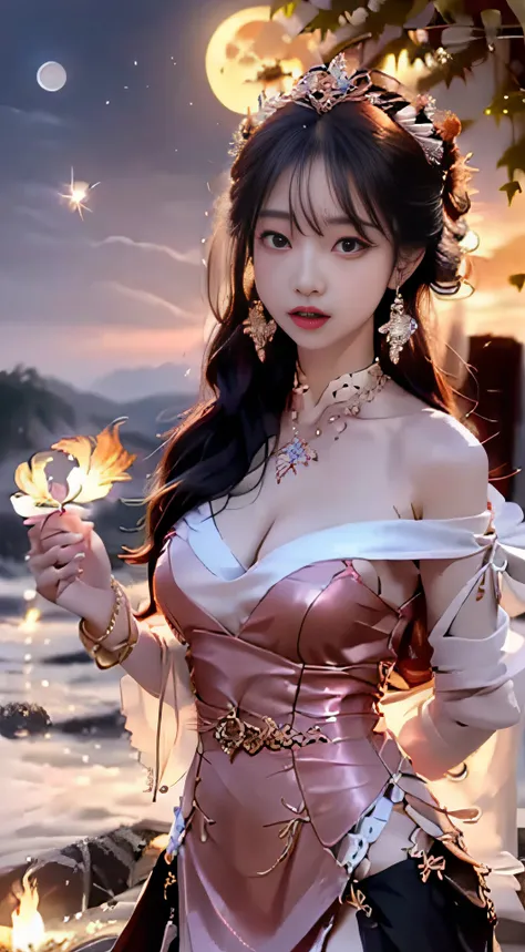 This beautiful character is called"Blazing Fairy"，Her image is full of unique charm and incomparable domineering。

The long hair of the Blazing Flame Fairy was as hot as fire，Naturally hangs from the sides of the head，The hair color is like the golden sun ...