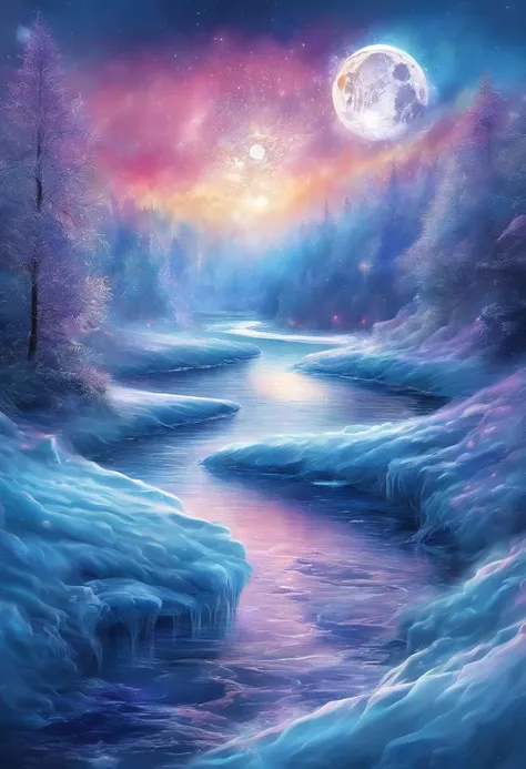 ice river，themoon