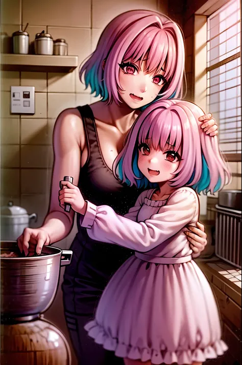 riamu yumemi, guts, couple, husband and wife, riamu motherly, house wife, cooking, mother and son, children , family, happy