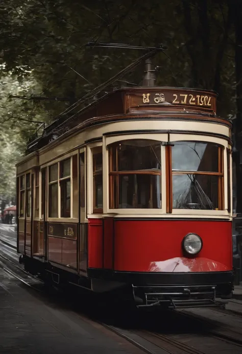 Short section tram，Goods and bicycles can be placed in the back