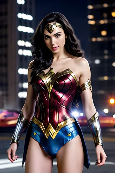 Gal Gadot、a smile、Female sexy、Wonder woman、In the city