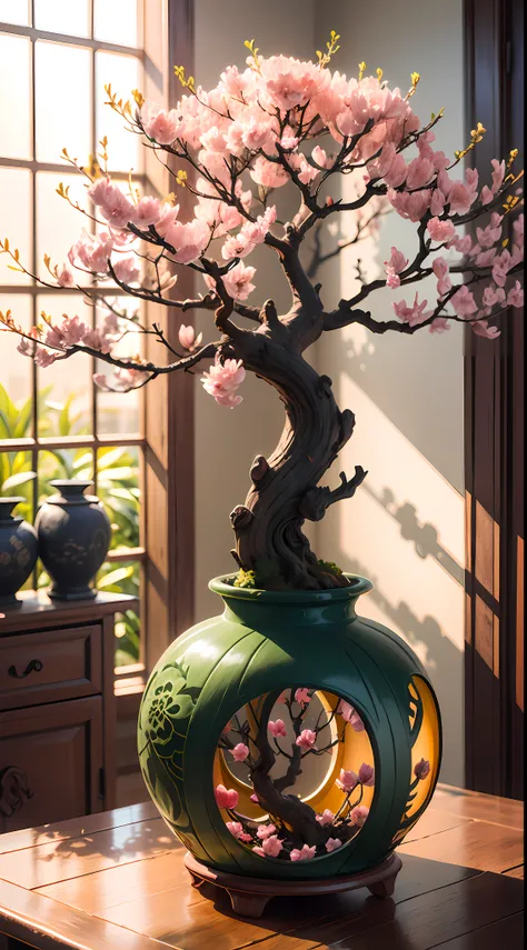 The extremely luxuriant peach tree gently swayed outside the Peach Village. It’s peach blossoms looked extremely gorgeous, and every petal seemed to be carved out of Immortal jade as they shimmered with incomparable beauty