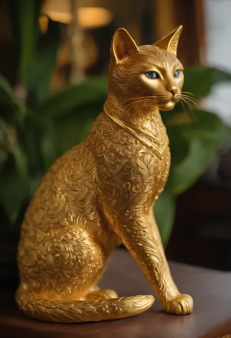 golden mannequin cat neko