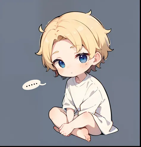 superfine illustration,masutepiece,Animated,1boy,man,Mans,Guy,man,Mans,Short hair,Curly hair,Parted bangs,Blonde hair,Blue eyes,White skin,white  shirt,Handwriting style、full body Esbian