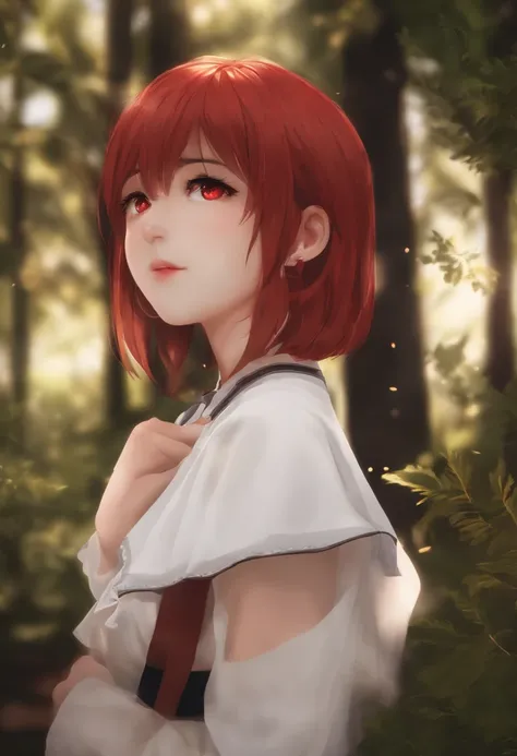 [[Clannad style]], [[a cute girl with short hair with red bangs]], [[red eyes]], [[gloomy, dark forest background]], [[poor natural lighting]], [[great quality]],[[masterpiece]], [[best artist]], [[best performance]], [[16k quality]], [[HDR+]]